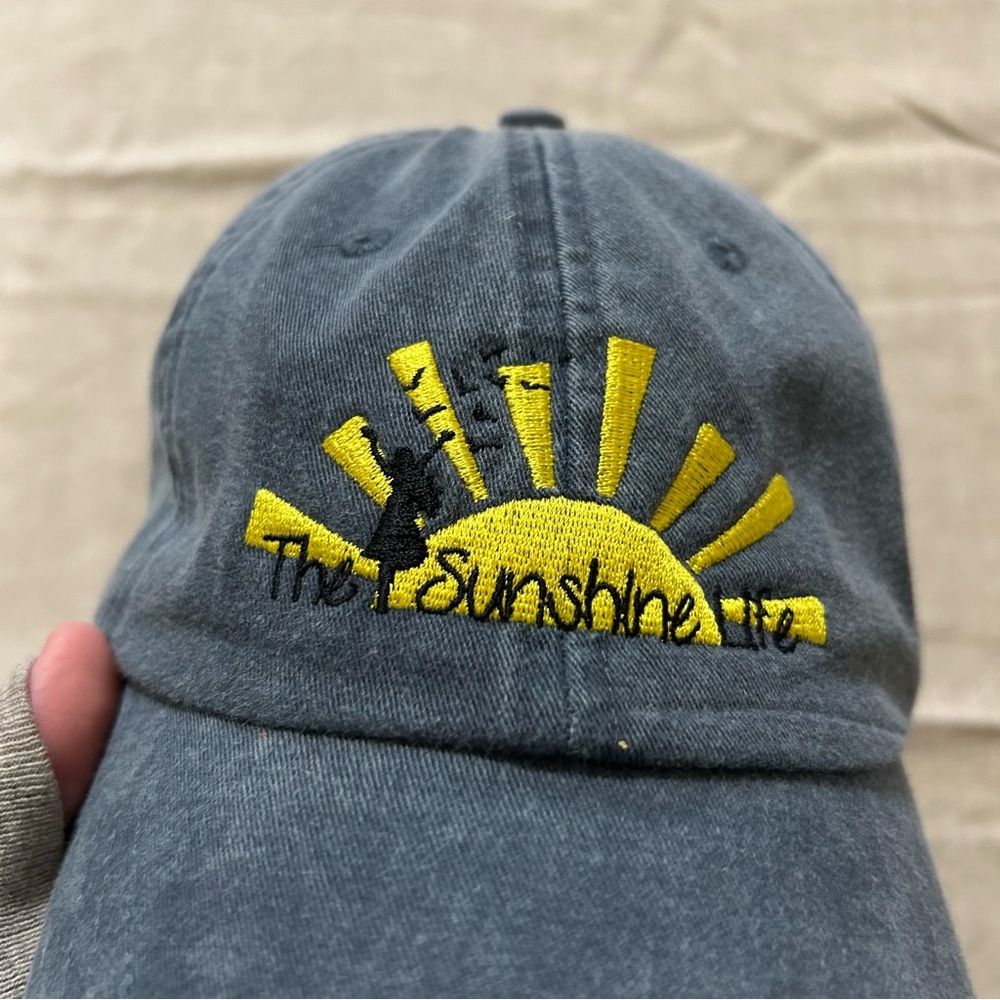 Adams Gray Baseball Cap with Yellow Sun Embroidery